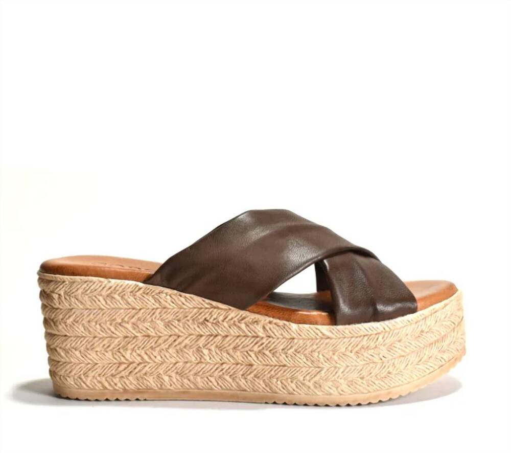 NEW CORDANI women's bella leather sandals in brown